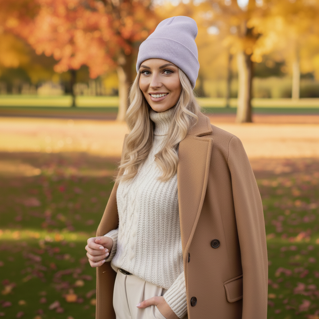 Seidenkissenbezug und Accessoires aus Seide, elegante Damenmode im Herbst, weich und luxuriös.