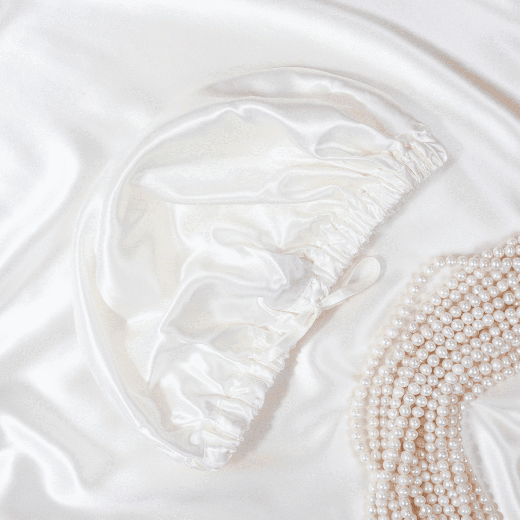 Seidenschlafmaske aus Satin, luxuriös und weich, ideal für einen erholsamen Schlaf.