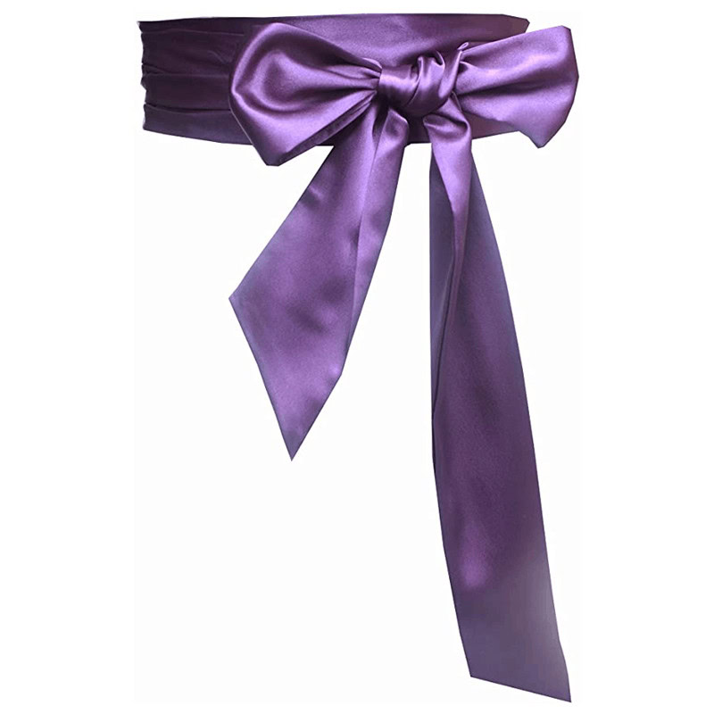 Lila Seidenschärpe LoveSilk mit Schleife.